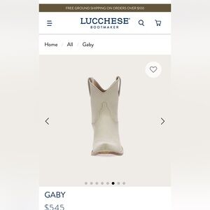 Lucchese Gaby Cream 7.5